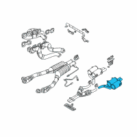 OEM 2003 BMW M5 Rear Muffler Left Diagram - 18-10-1-406-815