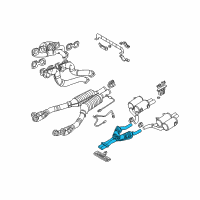 OEM 2000 BMW M5 Centre Muffler Diagram - 18-10-1-406-814