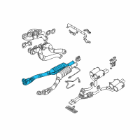 OEM 2000 BMW M5 Sedan Exchange Exhaust Pipe Catalyst Diagram - 18-30-1-406-813