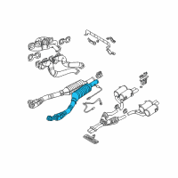 OEM 2000 BMW M5 Sedan Exchange Exhaust Pipe Catalyst Diagram - 18-30-1-406-812