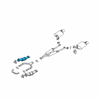 OEM Infiniti Three Way Catalytic Converter Diagram - B08B2-EJ40A