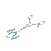 OEM Infiniti M35 Front Exhaust Tube Assembly Diagram - 20020-EG300