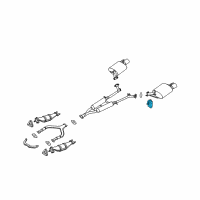 OEM Infiniti M37 Mounting Assembly-Exhaust, Rubber Diagram - 20650-AA00B