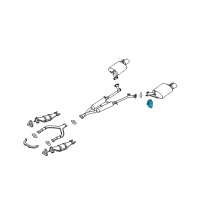 OEM 2013 Infiniti M56 Mounting Assembly-Exhaust, Rubber Diagram - 20650-AA00B