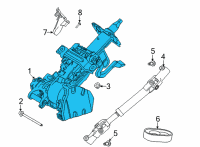 OEM Ford Mustang Mach-E COLUMN ASY - STEERING Diagram - LJ9Z-3C529-F