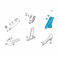 OEM 2018 Chevrolet Sonic Lock Pillar Trim Diagram - 95194151