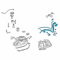 OEM Lexus Pipe Sub-Assy, Fuel Tank Filler Diagram - 77210-0E030