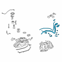 OEM 2010 Lexus RX350 Pipe Sub-Assy, Fuel Tank Filler Diagram - 77210-0E030