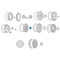 OEM Chevrolet Blazer Hub Cap ASSEMBLY Diagram - 15661030