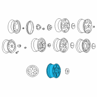 OEM 2000 Oldsmobile Bravada Wheel Rim-15X7.0J Aluminum Diagram - 9592678