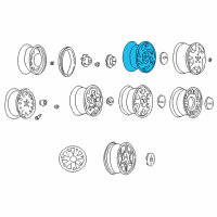 OEM 1999 Chevrolet Blazer Wheel Rim Assembly-15X7 Front Diagram - 9592241