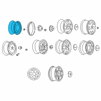 OEM 1995 Chevrolet S10 Wheel Rim-15X7 Front Diagram - 9592439