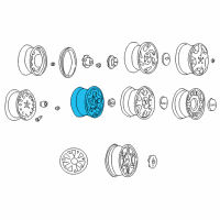 OEM Chevrolet Blazer Wheel Rim Assembly, 15X7 Diagram - 12355829