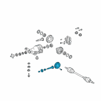 OEM 2009 Lexus LS600h Final Gear Kit, Differential, Rear Diagram - 41201-80029