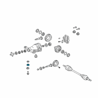 OEM Lexus LS460 Stopper, Rear Differential Mount, Upper Diagram - 41653-50070