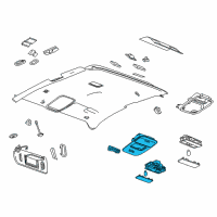 OEM 2019 Chevrolet Colorado Map Lamp Assembly Diagram - 23498238