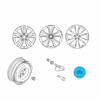 OEM Infiniti FX37 Ornament - Disc Wheel Diagram - D0342-1ZP9J