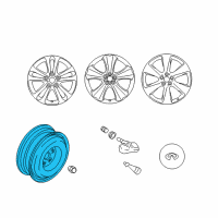 OEM 2009 Infiniti FX35 Spare Tire Wheel Assembly Diagram - 40300-1CA7B