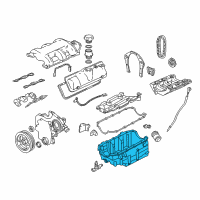 OEM 2002 Pontiac Aztek Oil Pan Diagram - 24508996