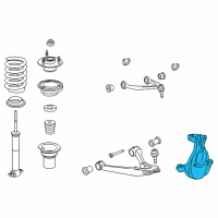 OEM 2019 Chevrolet Silverado 1500 Steering Knuckle Diagram - 23242659