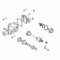 OEM BMW Z8 Shaft Seal With Lock Ring Diagram - 33-10-7-505-605