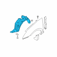 OEM 2009 Nissan Sentra Protector-Front Fender, RH Diagram - 63842-ET000