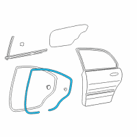 OEM 2006 Kia Optima WEATHERSTRIP-Rear Door Body Side Diagram - 831103C011BT