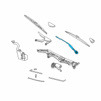 OEM 2004 BMW 760Li Left Wiper Arm Diagram - 61-61-7-208-691