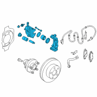 OEM 2016 Infiniti QX70 CALIPER Assembly-Front RH, W/O Pads Or SHIMS Diagram - 41001-EG50A
