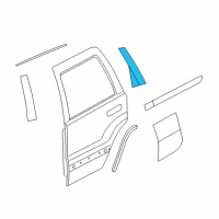 OEM 2017 Jeep Grand Cherokee APPLIQUE-C Pillar Diagram - 57010449AK