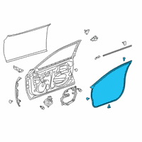 OEM 2021 Toyota Avalon Surround Weatherstrip Diagram - 67861-07020