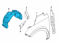 OEM Kia Carnival GUARD ASSY-FRONT WHE Diagram - 86811R0000