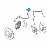 OEM 2009 GMC Envoy Pad Kit, Front Disc Brake Diagram - 88965687