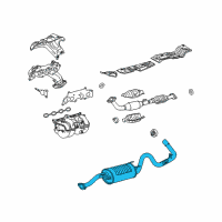 OEM 2011 Toyota Tacoma Muffler & Pipe Diagram - 17430-0C110