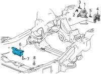 OEM 2019 Chevrolet Silverado 1500 LD Transmission Mount Diagram - 23353391