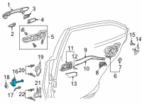 OEM 2020 Toyota Highlander Door Check Diagram - 68630-0E090