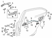 OEM 2021 Toyota Highlander Lock Cable Diagram - 69770-0E080