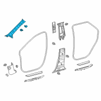 OEM 2017 Lexus RX450h GARNISH Assembly, Front Pillar Diagram - 62210-0E090-A1