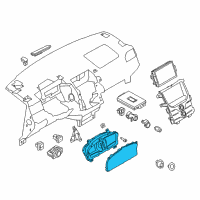 OEM 2013 Lincoln MKX Cluster Assembly Diagram - DA1Z-10849-AA