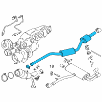 OEM 2017 BMW X3 Muffler Pipe Diagram - 18-30-8-620-282