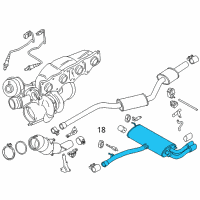 OEM 2016 BMW X3 Rear Exhaust Flap Muffler Diagram - 18-30-8-686-885