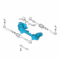 OEM Infiniti Q60 Power Steering Gear Assembly Diagram - 49200-5CB1A