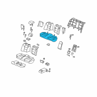 OEM 2009 Acura TL Pad & Frame, Rear Seat Cushion Diagram - 82137-TK4-A11