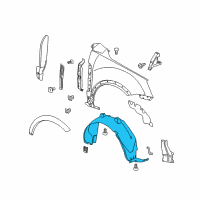 OEM 2015 Chevrolet Captiva Sport Fender Liner Diagram - 22890052