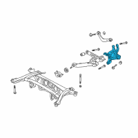 OEM 2009 Pontiac Vibe Rear Suspension Knuckle Diagram - 19184272