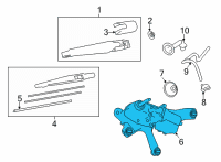 OEM 2022 Toyota Corolla Cross Wiper Motor Diagram - 85130-0A040