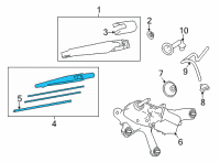 OEM 2022 Toyota Corolla Cross Wiper Blade Diagram - 85242-0A030