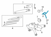 OEM 2022 Toyota Corolla Cross Washer Hose Diagram - 85370-0A250