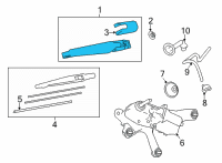 OEM 2022 Toyota Corolla Cross Wiper Arm Diagram - 85241-0A040