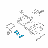 OEM 1999 Nissan Quest Lamp Assy-Personal Diagram - 26465-7B103